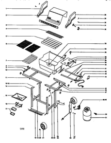 Part Location Diagram of 87747 Weber Wheel frame