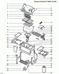 Diagram Diagram and Parts List for 3280009  Weber Grill