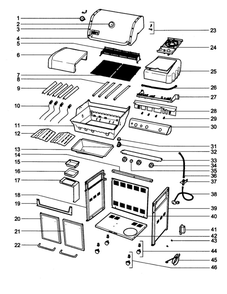 Grill Diagram and Parts List for S330 (LP)(2011) Weber Grill