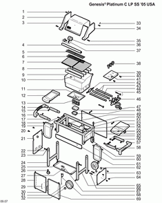 Diagram Diagram and Parts List for 6780309  Weber Grill