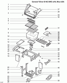 Diagram Diagram and Parts List for 2381609  Weber Grill