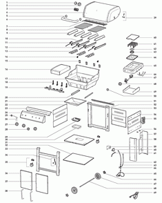 Diagram Diagram and Parts List for 61006001  Weber Grill