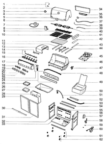 Part Location Diagram of 70892 Weber Lid Assembly - Black