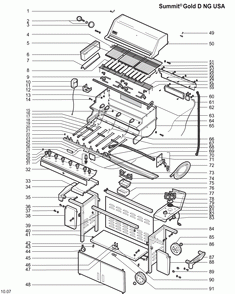 Diagram Diagram and Parts List for 5390009  Weber Grill