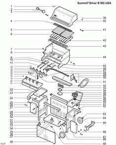 Diagram Diagram and Parts List for 5320009  Weber Grill