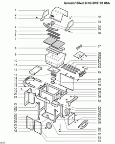 Diagram Diagram and Parts List for 6821409  Weber Grill