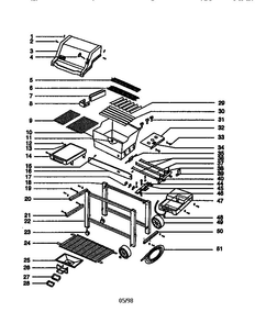 Platinum Diagram and Parts List for 892602 MAROON Weber Grill