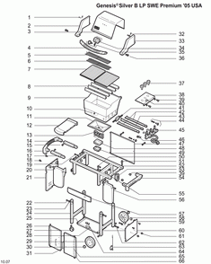 Diagram Diagram and Parts List for 6721309  Weber Grill