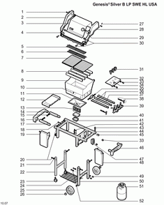 Diagram Diagram and Parts List for 2281609  Weber Grill