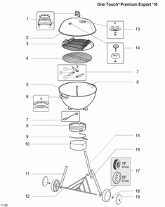 Diagram Diagram and Parts List for 1351004  Weber Grill