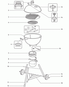 Diagram Diagram and Parts List for 14401001  Weber Grill