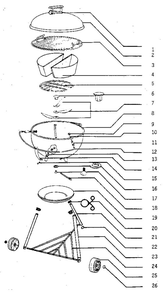 Replacement Parts Diagram and Parts List for 90000  Weber Grill