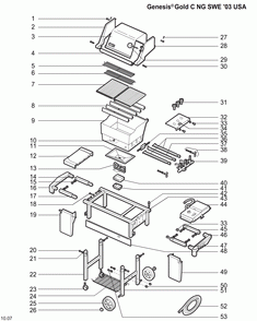 Diagram Diagram and Parts List for 3390009  Weber Grill