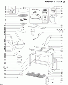 Diagram Diagram and Parts List for 821010  Weber Grill
