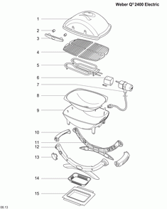 Diagram Diagram and Parts List for 55020001  Weber Grill