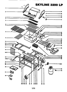 Skyline 3200 Lp Diagram and Parts List for SKYLINE 3200 LP Weber Grill