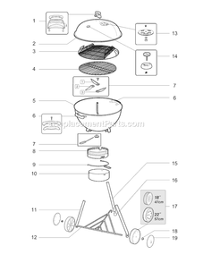 Page A Diagram and Parts List for 1351004 2010 Weber Grill