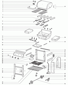 Part Location Diagram of 67368 Weber Lid Assembly Ss 3b Gen 19