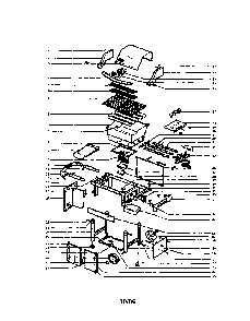 Grill Diagram and Parts List for 6721001  Weber Built-In Cooking