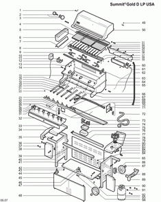 Diagram Diagram and Parts List for 5290009  Weber Grill