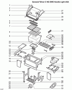 Diagram Diagram and Parts List for 2391609  Weber Grill