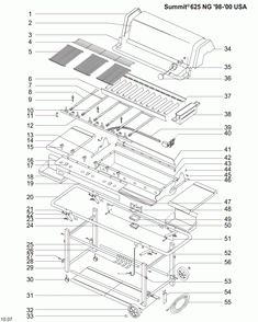 Diagram Diagram and Parts List for 271002  Weber Grill