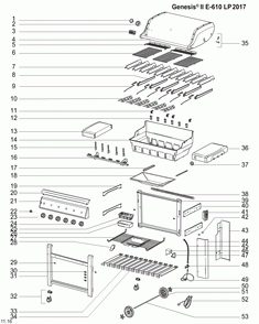 Diagram Diagram and Parts List for 63010001  Weber Grill