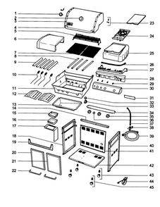 Grill Diagram and Parts List for E330NG-2011  Weber Grill
