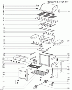 Part Location Diagram of 66030 Weber Flavorizer Bars Set Ss C1 4b G