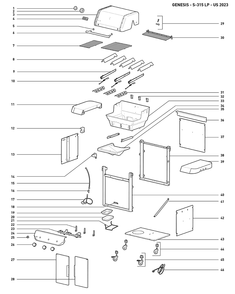Part Location Diagram of 64636 Weber BRKT TANK HOLDER GENESIS EXP 2