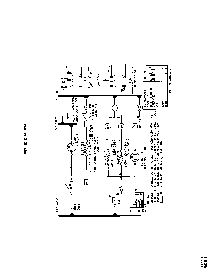 Wiring Diagram Diagram and Parts List for 2413*0A  Roper Range
