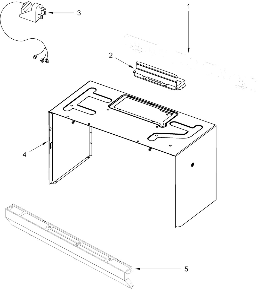 Cabinet And Installation Parts Diagram and Parts List for WMMS3130RZ01  Whirlpool Microwave
