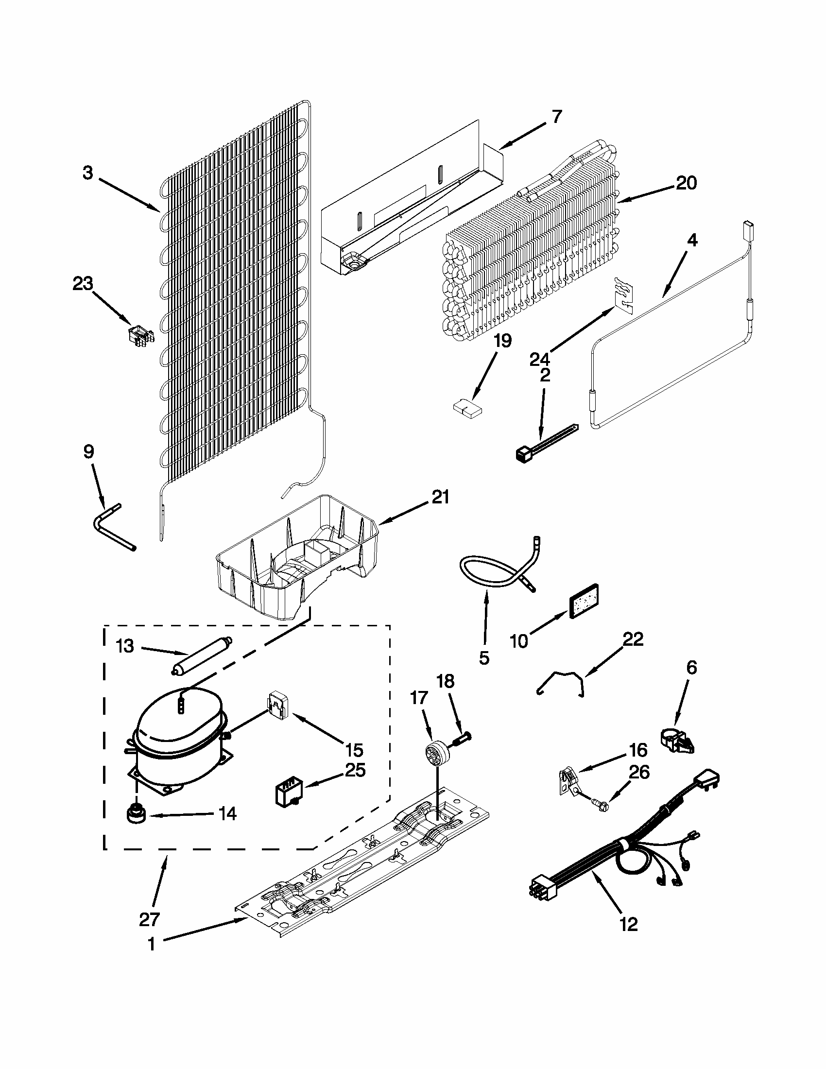 Unit Parts Diagram and Parts List for 10686399310  Kenmore Refrigerator
