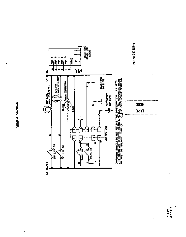 Wiring Diagram Diagram and Parts List for 1415*0A  Roper Range