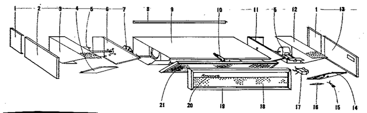 Range Hood Assembly Diagram and Parts List for 1559316  Kenmore Range Hood