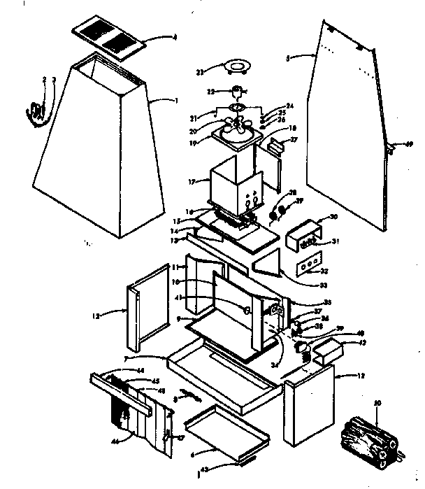 Replacement Parts Diagram and Parts List for 15558132  Kenmore Furnace