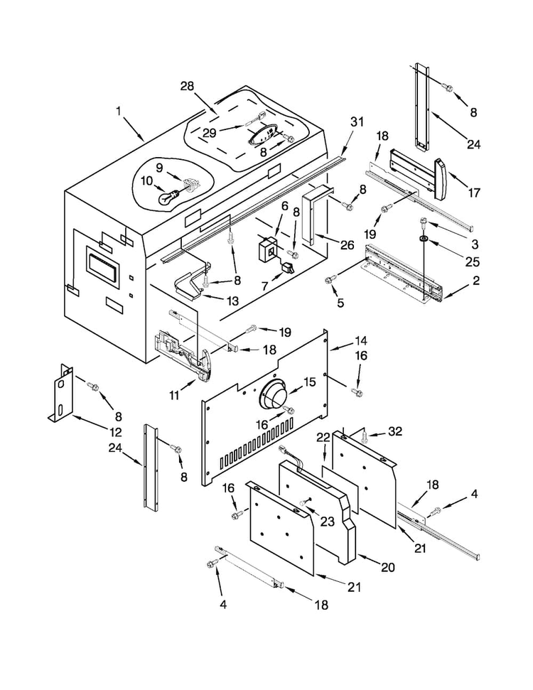 Freezer Liner Parts Diagram and Parts List for KBRO36FTX08  KitchenAid Refrigerator