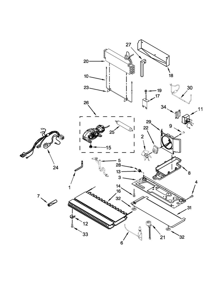 Unit Parts Diagram and Parts List for WRV996FDEE02  Whirlpool Refrigerator