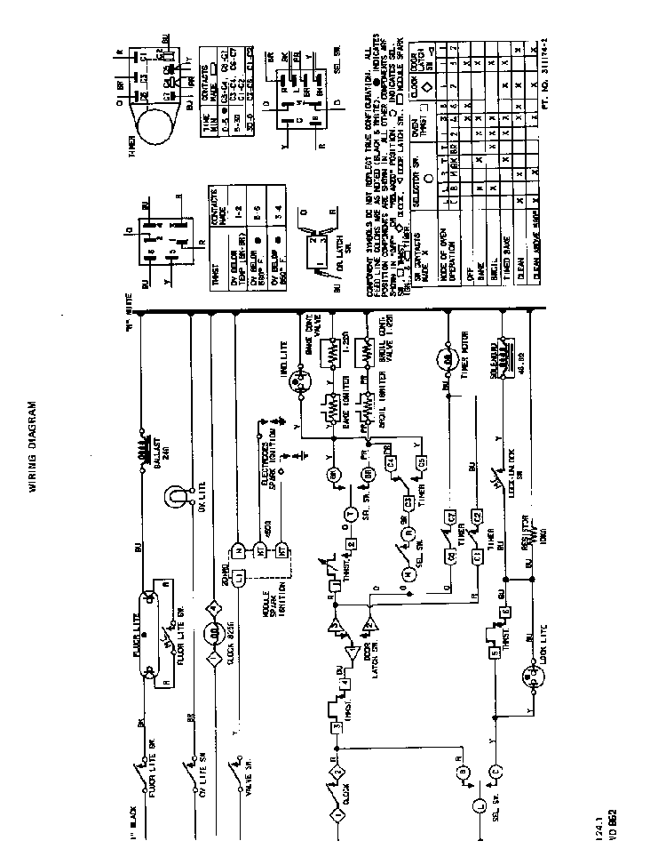 Wiring Diagram Diagram and Parts List for 1393*3A  Roper Range