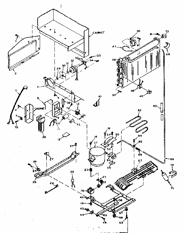 Unit Parts Diagram and Parts List for 106W18GL5  Kenmore Refrigerator