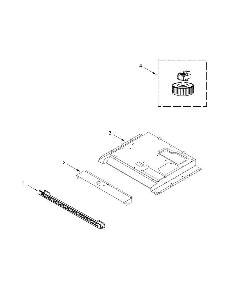 Top Venting Parts Diagram and Parts List for KMBS104EBL02  KitchenAid Microwave