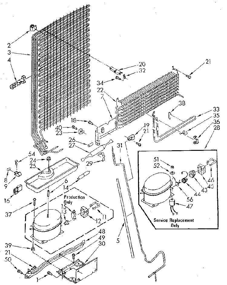 Unit Diagram and Parts List for ET18JKYSN02  Whirlpool Refrigerator