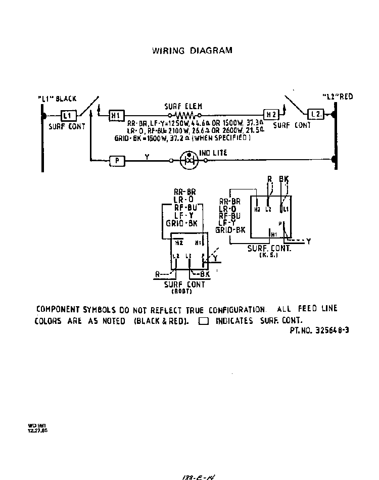 Wiring Diagram Diagram and Parts List for C3357*0  Roper Range