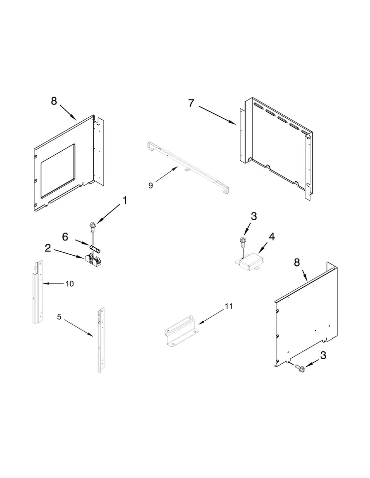 Top Venting Parts Diagram and Parts List for WOC97ES0ES01  Whirlpool Microwave