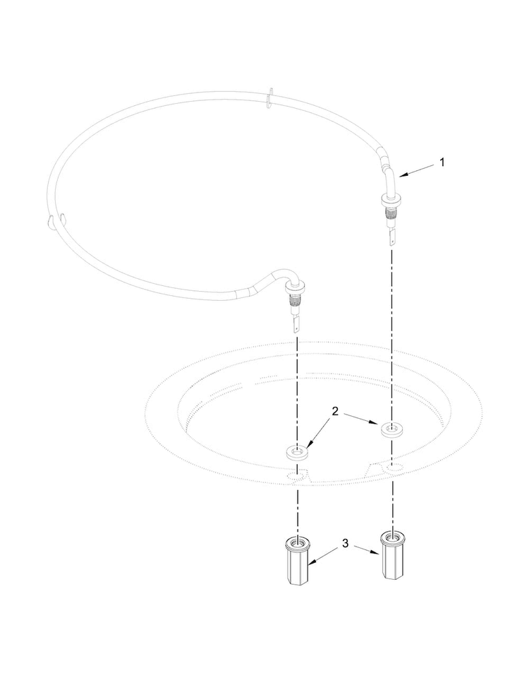 Heater Parts Diagram and Parts List for KDTE104DSS0  KitchenAid Dishwasher