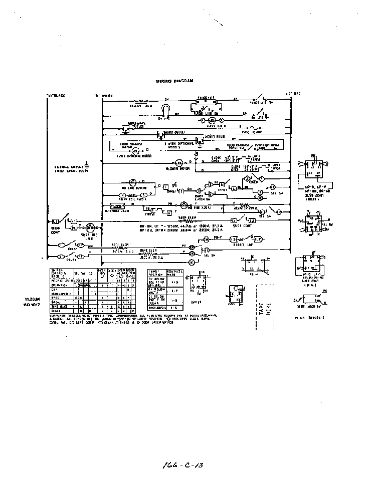 Wiring Diagram Diagram and Parts List for 2765*0A  Roper Range