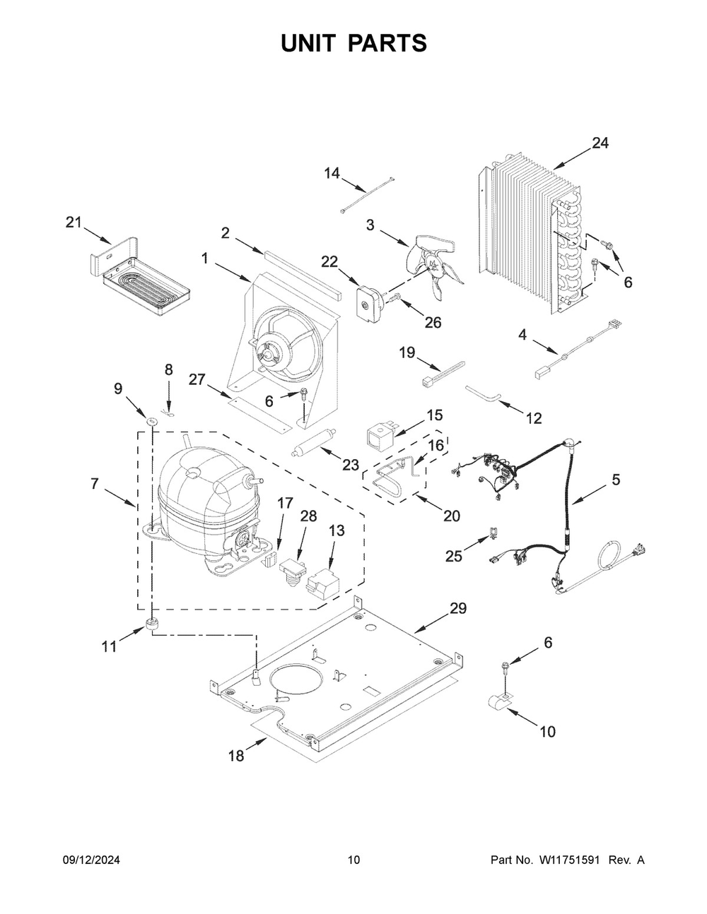 06 - Unit Parts Diagram and Parts List for WUI75X15HW02  Whirlpool Ice Maker