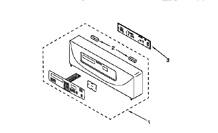 Control Panel Diagram and Parts List for KEBS107DBAL4  KitchenAid Wall Oven