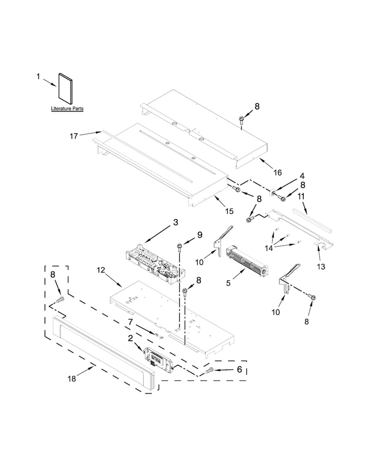 Control Panel Parts Diagram and Parts List for WOD93EC7AB04  Whirlpool Wall Oven