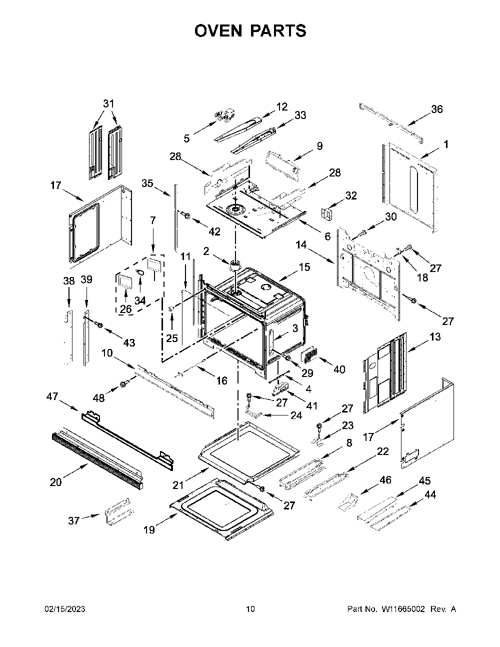 Oven Parts Diagram and Parts List for KOCE900HBS22  KitchenAid Microwave Oven Combo